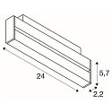 SLV Skinne spot IN-LINE 24 TRACK 48V DARKLIGHT REFLECTOR Move DALI IP20, hvid d�mpbar