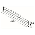 SLV Skinne spot IN-LINE 46 TRACK 48V DARKLIGHT REFLECTOR Move DALI IP20, hvid d�mpbar