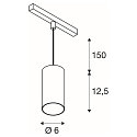 SLV Pendel NUMINOS� S TRACK 48V DALI styrbar IP20, hvid d�mpbar