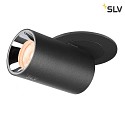SLV ceiling recessed luminaire NUMINOS PROJECTOR XS cylindrical, chrome, black