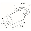 Indbygnings loftlampe NUMINOS� PROJECTOR S cylindrisk, sort