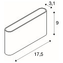 SLV outdoor wall luminaire OVAL 14 WL IP65, white
