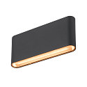 SLV outdoor wall luminaire OVAL 18 WL IP65, black