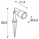 SLV Jordspydslampe SYNA GARDEN IP65, sort 