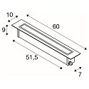 SLV Gulvindbygningslampe DASAR� 600 stiv, DALI styrbar, passabel IP65 / IP67, rustfrit st�l d�mpbar