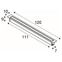 SLV Gulvindbygningslampe DASAR� 1200 stiv, DALI styrbar, passabel IP65 / IP67, rustfrit st�l d�mpbar