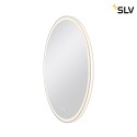 SLV mirror with lighting TRUKKO 80 IP44, transparent dimmable
