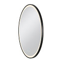 SLV mirror with lighting TRUKKO 80 IP44, black, transparent dimmable