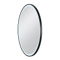 SLV mirror with lighting TRUKKO 80 IP44, black, transparent dimmable