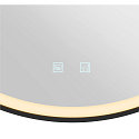 SLV mirror with lighting TRUKKO 80 IP44, black, transparent dimmable