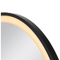 SLV mirror with lighting TRUKKO 80 IP44, black, transparent dimmable