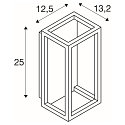 SLV Udend�rs wall luminaire QUADRULO IP55, antracit