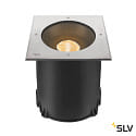 SLV Gulvindbygningslampe DASAR XL RL firkantet IP65 / IP67, rustfrit stl dmpbar