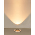 SLV floor recessed luminaire DASAR� L round, swivelling, DALI controllable, passable IP65 / IP67, stainless steel dimmable