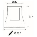 SLV floor recessed luminaire DASAR� L round, swivelling, DALI controllable, passable IP65 / IP67, stainless steel dimmable