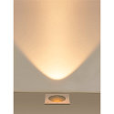 SLV floor recessed luminaire DASAR� L square, swivelling, DALI controllable, passable IP65 / IP67, stainless steel dimmable