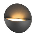 SLV Udend�rs wall luminaire LID II  SINGLE rund, stiv, CCT Switch IP65, antracit, mat d�mpbar