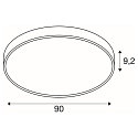 SLV ceiling luminaire MEDO� 90 round, CCT Switch IP50, grey dimmable