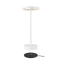 SLV Batteri bordlampe VINOLINA ONE med touch-d�mper, ringform IP54, hvid d�mpbar