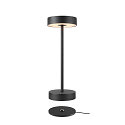 SLV Batteri bordlampe VINOLINA IP54, sort d�mpbar