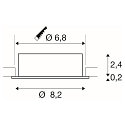 ceiling recessed luminaire NEW TRIA� 68 round GU10 IP20, white