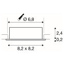 ceiling recessed luminaire NEW TRIA� 68 square GU10 IP20, white