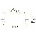 SLV ceiling recessed luminaire NEW TRIA� 75 round GU10 IP20, black
