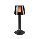 Batteri bordlampe TAHA IP65, sort d�mpbar
