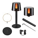 SLV Batteri bordlampe TAHA IP65, sort d�mpbar