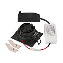 SLV Indbygnings loftlampe NEW TRIA� 68 firkantet IP20, sort d�mpbar