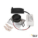 SLV Indbygnings loftlampe NEW TRIA 68 firkantet IP20, hvid dmpbar