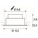 SLV Indbygnings loftlampe NEW TRIA� 68 rund IP20, sort d�mpbar