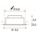 SLV Indbygnings loftlampe NEW TRIA� UNIVERSAL rund IP20, sort d�mpbar