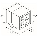 SLV Udend�rs wall luminaire S-CUBE firkantet, CCT Switch, vipbar IP65, antracit d�mpbar