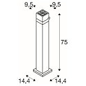 SLV Udend�rs stativlampe S-CUBE 75 firkantet, CCT Switch, vipbar IP65, antracit d�mpbar