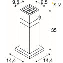 SLV outdoor floor lamp S-CUBE 35 IP65, anthracite dimmable