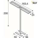 SLV floor lamp WORKLIGHT PRO IP20, black dimmable