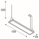 SLV pendant luminaire WORKLIGHT PRO up / down, DALI controllable, UGR < 19 IP20, grey dimmable