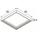 SLV monteringsramme PANEL 595 P / 600 V, hvid, lakeret