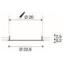 cover DOWNLIGHT V 200 slightly recessed, white