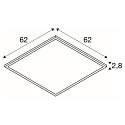 SLV Loftlampe PANEL V 625 ON-OFF CCT Switch, omskiftelig IP54 / IP40, hvid, lakeret 