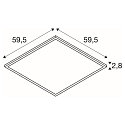 SLV ceiling luminaire PANEL V 600 DALI DALI controllable, CCT Switch, UGR < 19 IP54 / IP40, white, lacquered dimmable