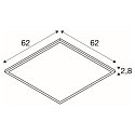 SLV Loftlampe PANEL V 625 DALI DALI styrbar, CCT Switch, UGR < 19 IP54 / IP40, hvid, lakeret d�mpbar