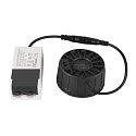 SLV ceiling recessed luminaire DOWNLIGHT V 100 without frame, CCT Switch, wired through IP54 / IP20, black 