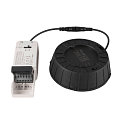 SLV ceiling recessed luminaire DOWNLIGHT V 150 without frame, CCT Switch, multipower, wired through IP54 / IP20, black 