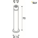 SLV Standerlampe R-CUBE 75 IP65, antracit dmpbar