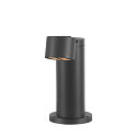 SLV socket luminaire R-CUBE 35 round, CCT Switch, cardanic swivelling IP65, anthracite dimmable