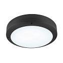 V�g- og Loftlampe OUTDOOR BULKHEAD V 360 HF med sensor, CCT Switch, slagfast, omskiftelig IP65, sort, lakeret 
