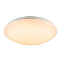 V�g- og Loftlampe SURFACE V 390 HF med sensor, CCT Switch, omskiftelig, multipower, buet, kablet gennem IP44, hvid 