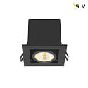 SLV Indbygnings loftlampe KADUX SINGLE firkantet IP20, sort dmpbar